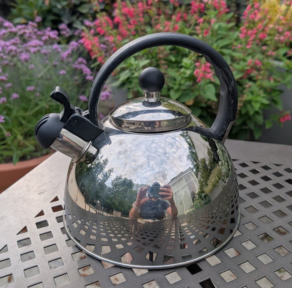 Stainless Steel Tea Kettle Whistling Teakettle 8" x 8"